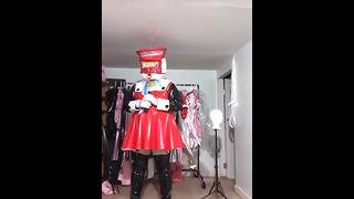 PVC Kigurumi Roll Breathplay and Masterbate, forgot to charge wand