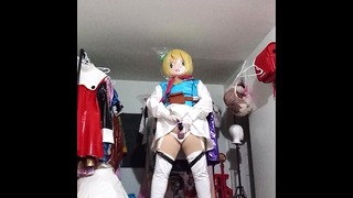 Kigurumi Double Breathplay chastity PVC Nino Cosplay two angles