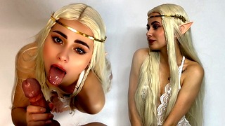 Elf was caught and fucked in the mouth (The legend of Zelda) beautiful blowjob