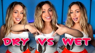 |4K|DRY VERSUS WET IN HOOTERS OUTFIT
