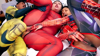Wolverine eats Deadpool and Spiderman's ass and still swallows milk