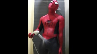 SpiderSlut Cums in the shower