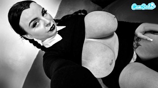 Thick Ass Wednesday Addams With Big Tits and Wet Pussy Plays With Herself – Cosplay