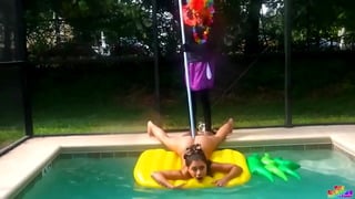 The pool had to be cleaned