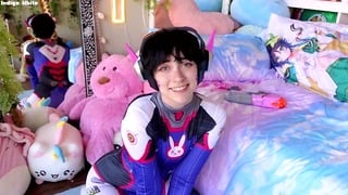 당황한 펨보이 D.va 사정하게 만들어요! JOI Indigo White