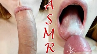Teen Schoolgirl’s Sloppy Blowjob Creampie