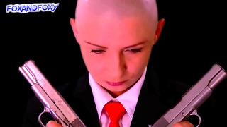 Shaved Hitman Cosplay Fuck