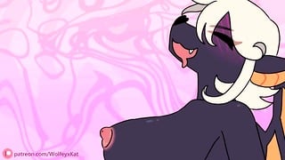 Furry Succubus Cartoon Threesome Animation