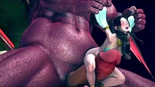 3D Animation – Huge Monster Fuck The Arabian Princess