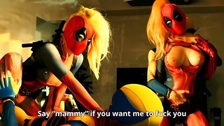 Deadpool vs Wolverine. Crazy Sexual Fight – Facesitting, Creampie – MollyRedWolf