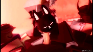 Bunny Mask girl gives blowjob