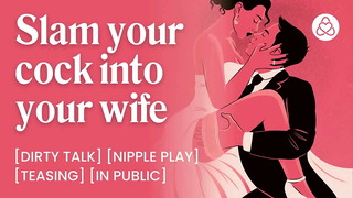 Bride begs for husband's cock during wedding ceremony | Husband's deep finish | Taking my new wife hard