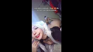 Frieren Cosplay Sin Ropa Interior y Pies Pequeños
