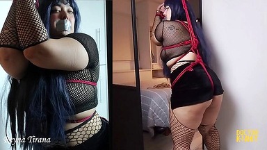 Hinata is Tied Up, Spanked and Fucked until she Squirts – FT Reyna Tirana Shibari Cosplay
