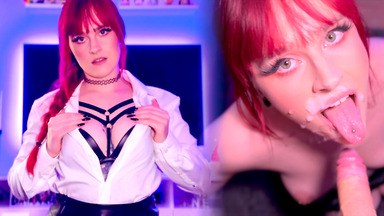 Anime Slut Makima Sucks Big Dick for a Facial Overload