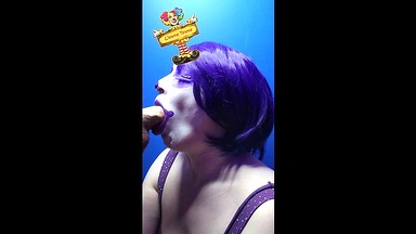 Clown Girl Blowjob with Facial