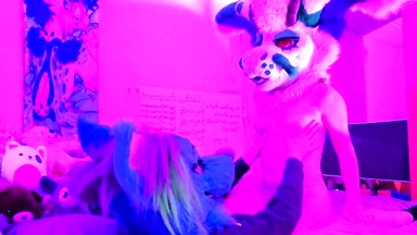 Horny Furries Fuck in College Dorm and almost get Caught