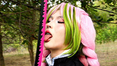 Mitsuri Cosplay – Cute Asian Slut Rough Fucked by Big Dick & Creampie