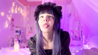 Young Cat Girl Masturbates in Bed