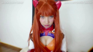 Asuka Recieving The Spear Of Longinus Into Her Mouth