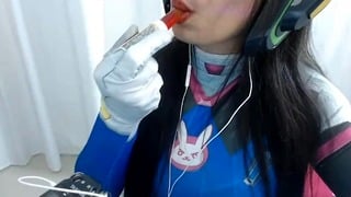ASMR D.va Teases & Moans While Masturbating Hardcore